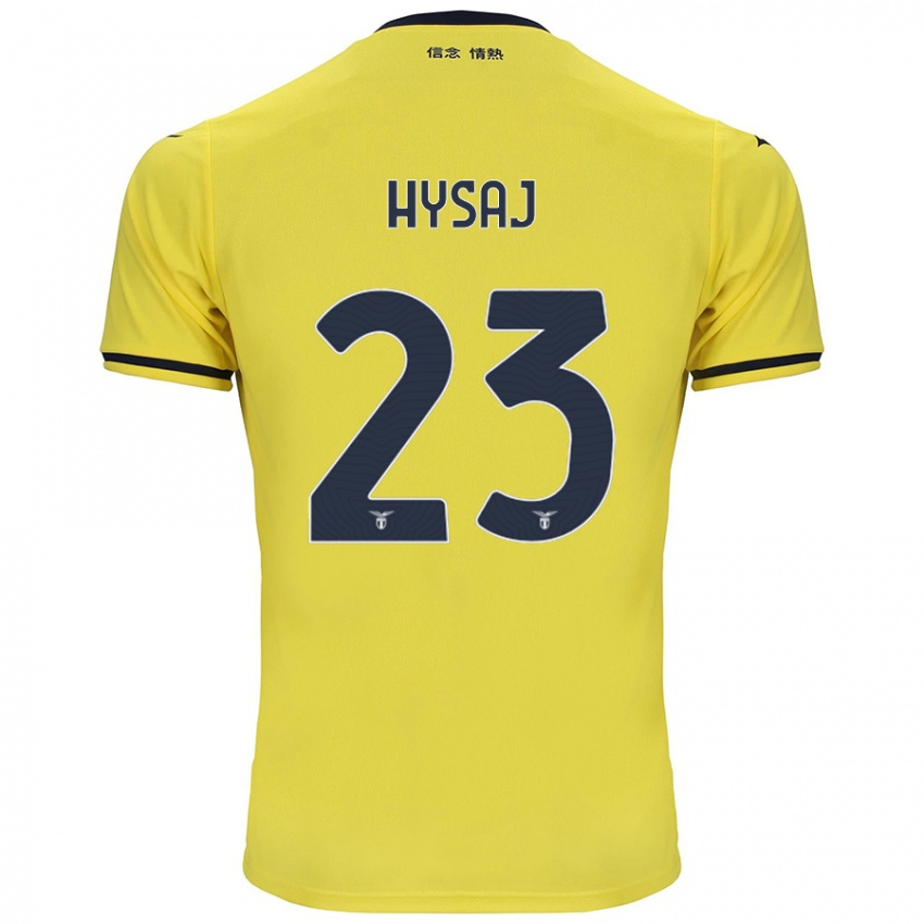 Kinder Elseid Hysaj #23 Gelb Auswärtstrikot Trikot 2024/25 T-Shirt Österreich