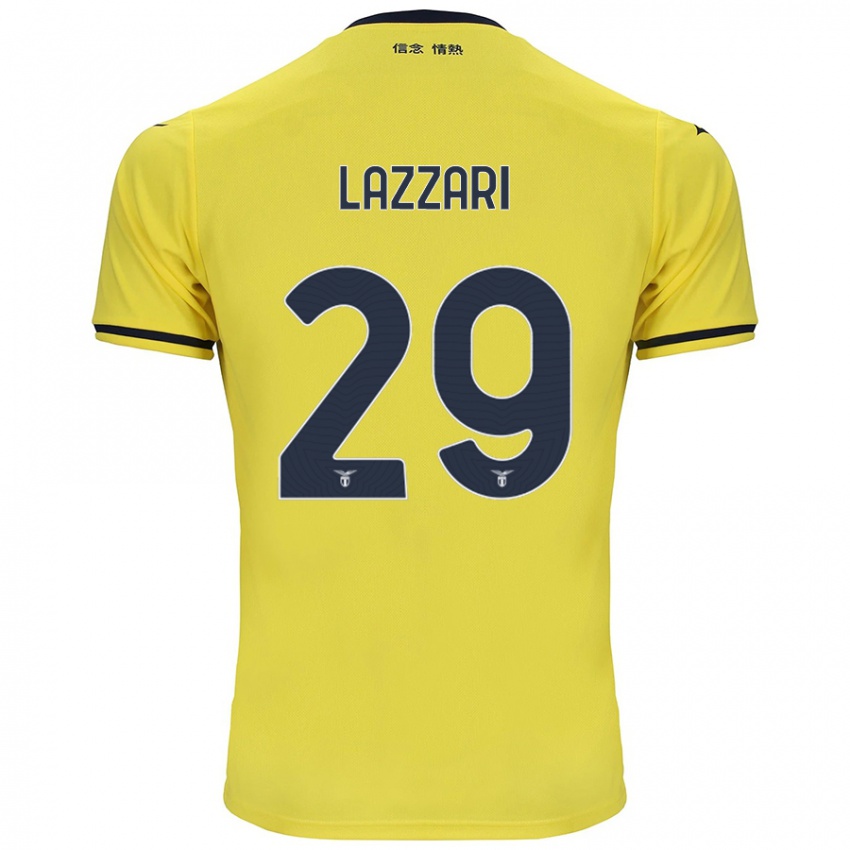 Kinder Manuel Lazzari #29 Gelb Auswärtstrikot Trikot 2024/25 T-Shirt Österreich