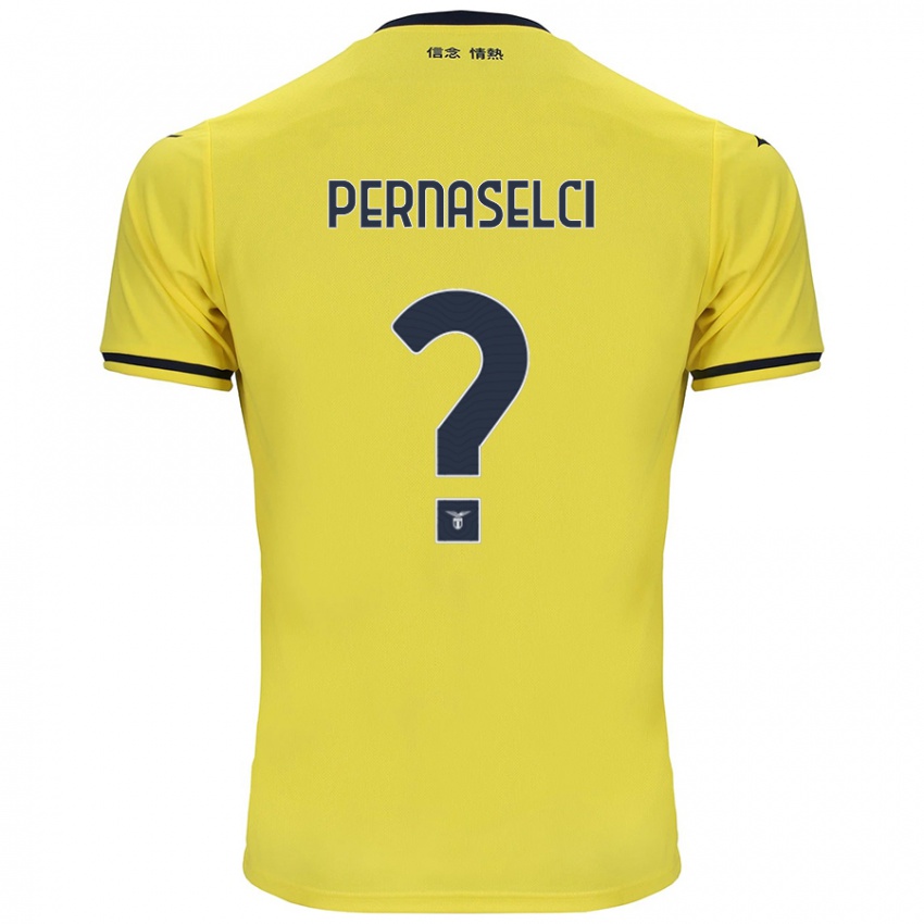 Kinder Leonardo Pernaselci #0 Gelb Auswärtstrikot Trikot 2024/25 T-Shirt Österreich