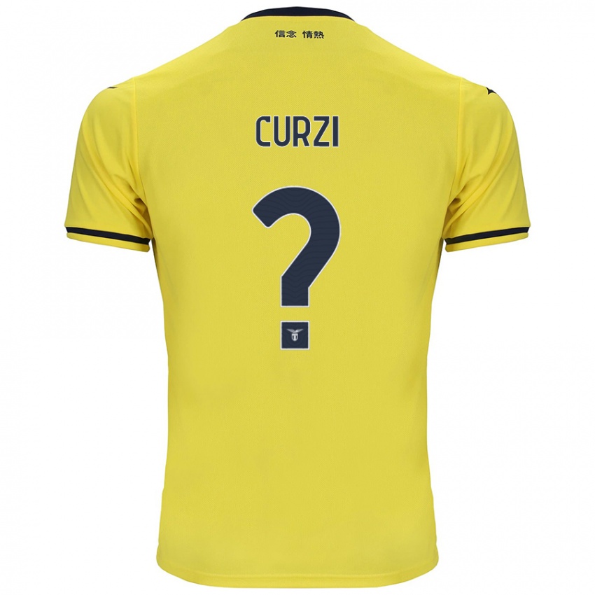 Kinder Simone Curzi #0 Gelb Auswärtstrikot Trikot 2024/25 T-Shirt Österreich