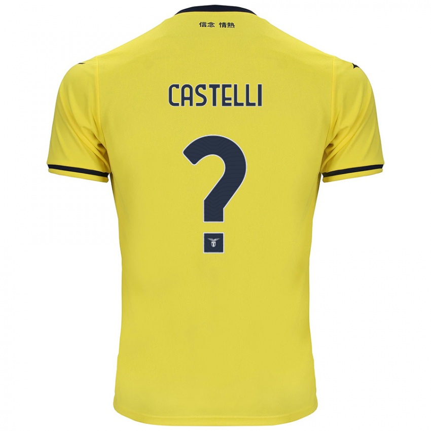 Kinder Valerio Castelli #0 Gelb Auswärtstrikot Trikot 2024/25 T-Shirt Österreich