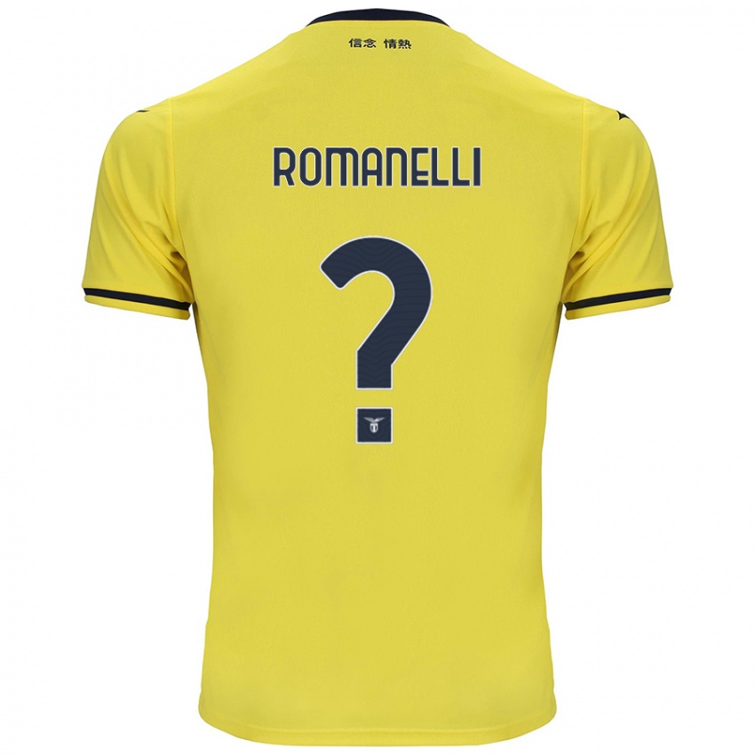 Kinder Nicolas Romanelli #0 Gelb Auswärtstrikot Trikot 2024/25 T-Shirt Österreich