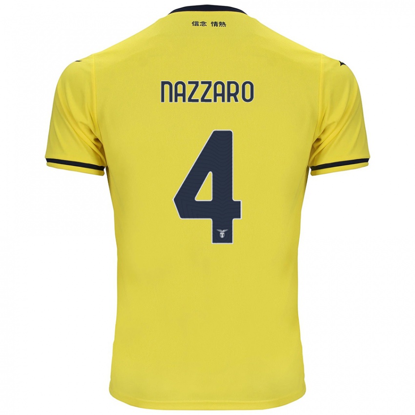 Kinder Marco Nazzaro #4 Gelb Auswärtstrikot Trikot 2024/25 T-Shirt Österreich