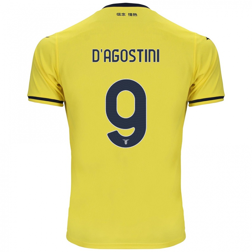 Kinder Lorenzo D'agostini #9 Gelb Auswärtstrikot Trikot 2024/25 T-Shirt Österreich