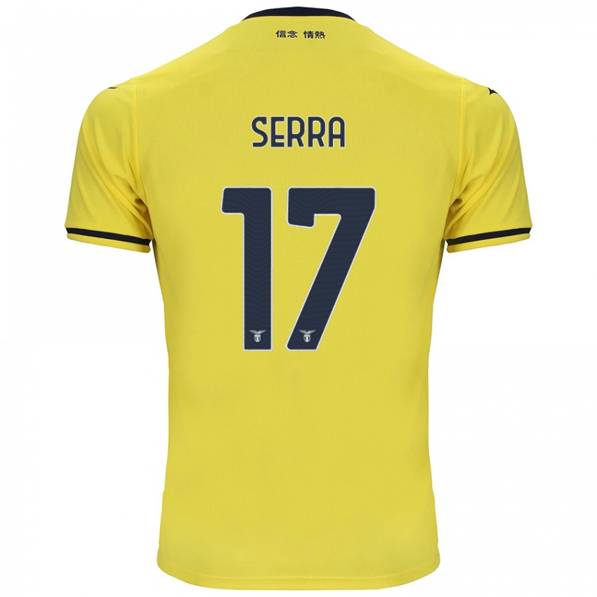 Kinder Federico Serra #17 Gelb Auswärtstrikot Trikot 2024/25 T-Shirt Österreich