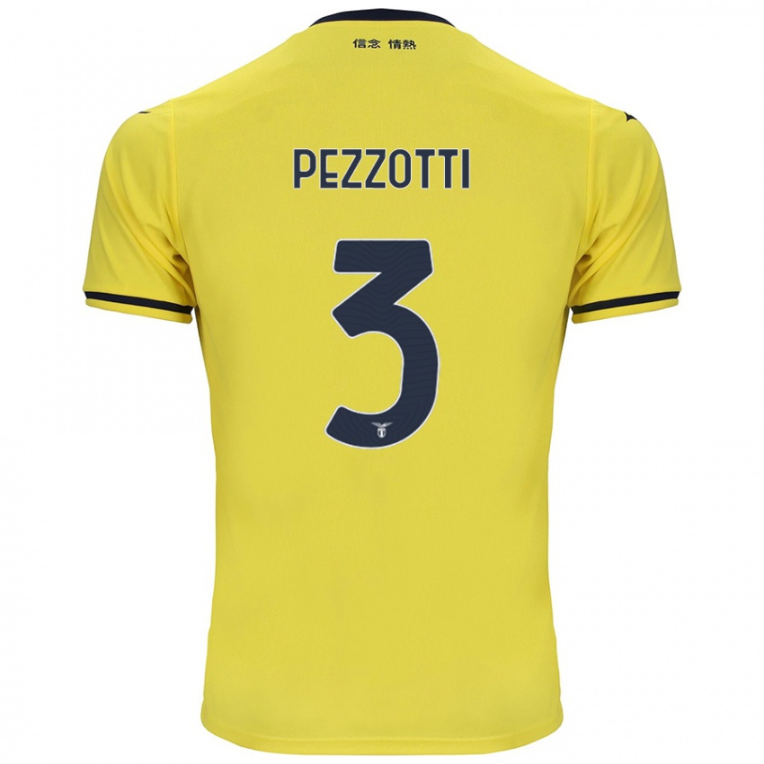 Kinder Arianna Pezzotti #3 Gelb Auswärtstrikot Trikot 2024/25 T-Shirt Österreich