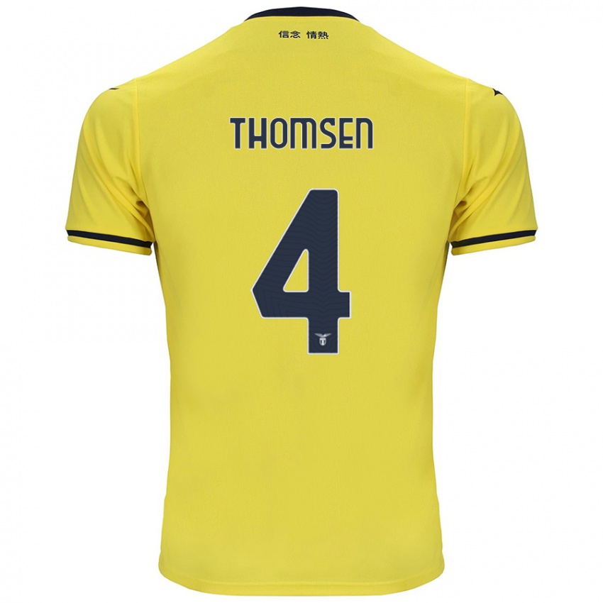 Kinder Maria Møller Thomsen #4 Gelb Auswärtstrikot Trikot 2024/25 T-Shirt Österreich