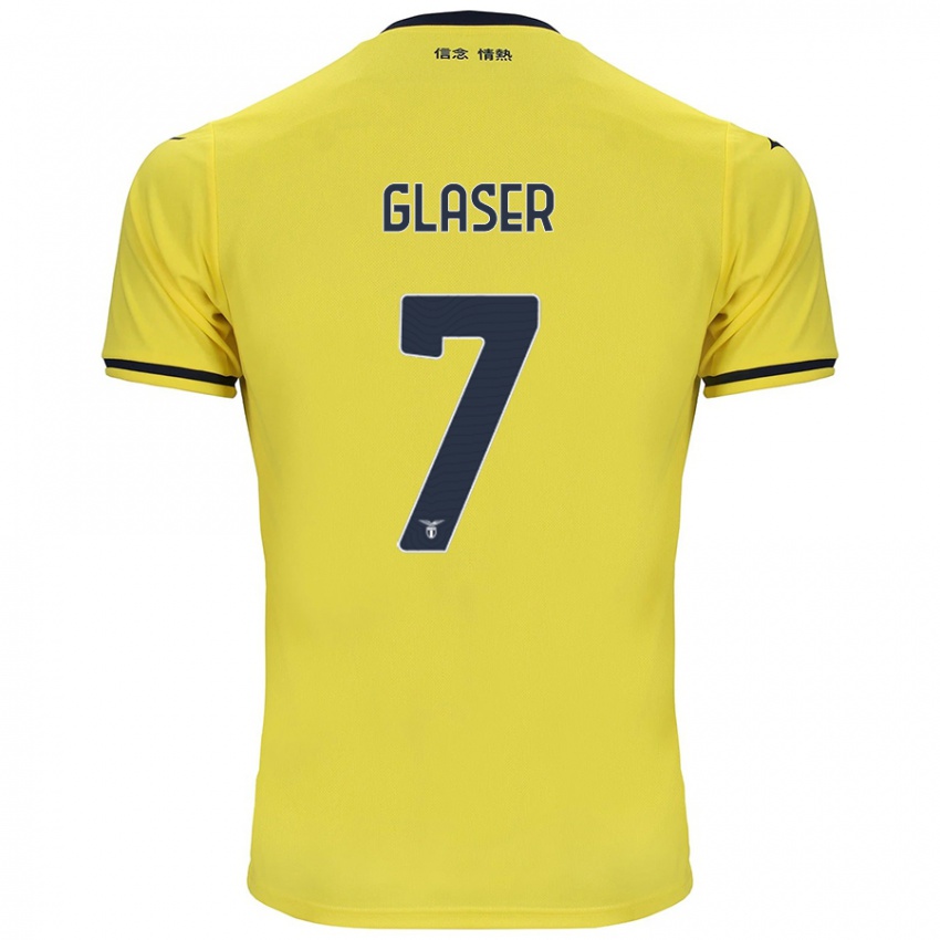 Kinder Julia Glaser #7 Gelb Auswärtstrikot Trikot 2024/25 T-Shirt Österreich