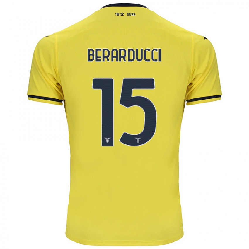 Kinder Martina Berarducci #15 Gelb Auswärtstrikot Trikot 2024/25 T-Shirt Österreich