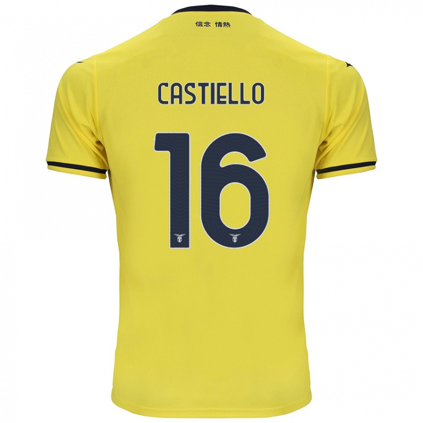 Kinder Antonietta Castiello #16 Gelb Auswärtstrikot Trikot 2024/25 T-Shirt Österreich