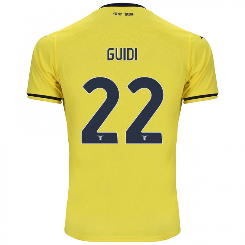 Kinder Emma Guidi #22 Gelb Auswärtstrikot Trikot 2024/25 T-Shirt Österreich