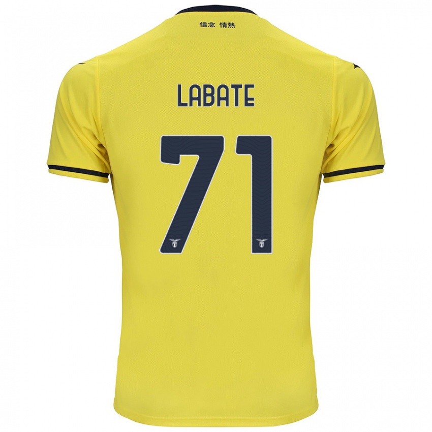 Kinder Camilla Labate #71 Gelb Auswärtstrikot Trikot 2024/25 T-Shirt Österreich