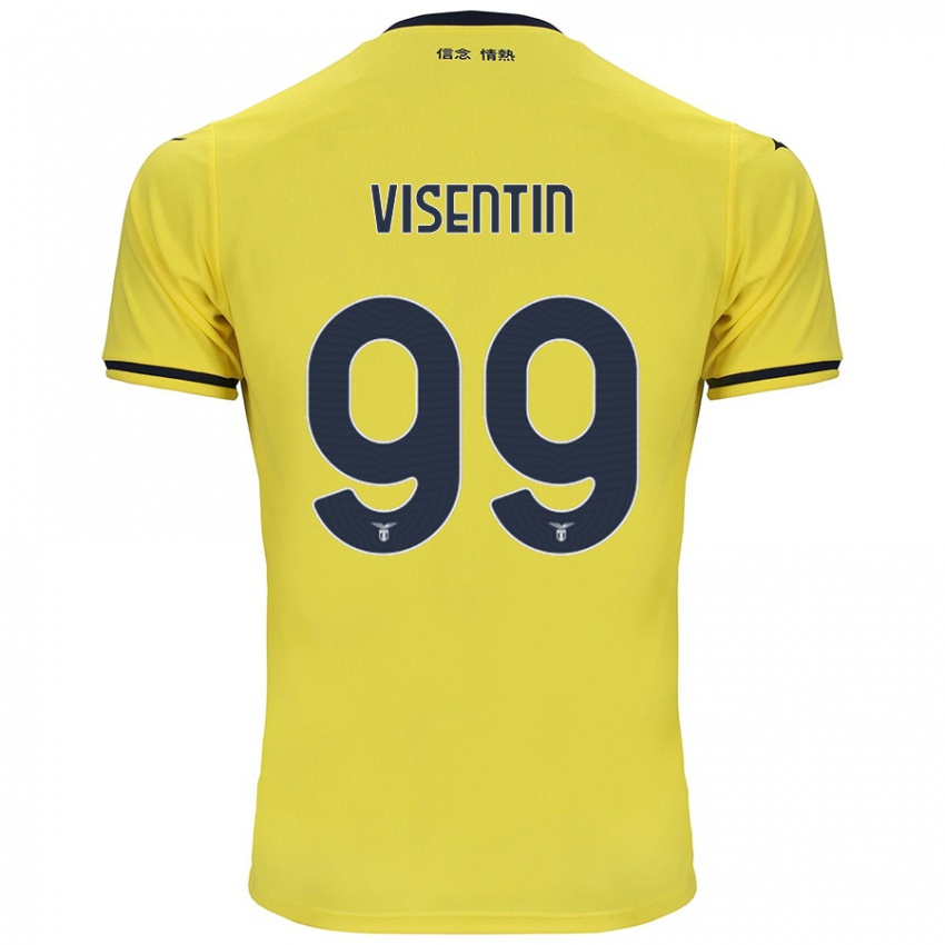 Kinder Noemi Visentin #99 Gelb Auswärtstrikot Trikot 2024/25 T-Shirt Österreich