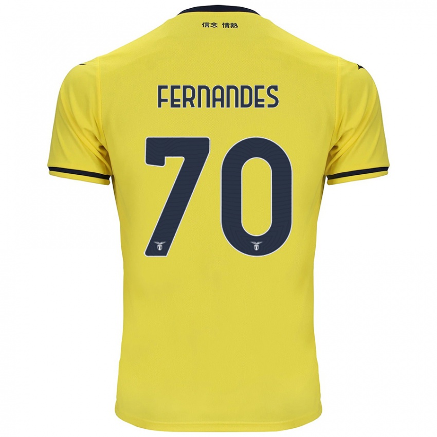 Kinder Saná Fernandes #70 Gelb Auswärtstrikot Trikot 2024/25 T-Shirt Österreich