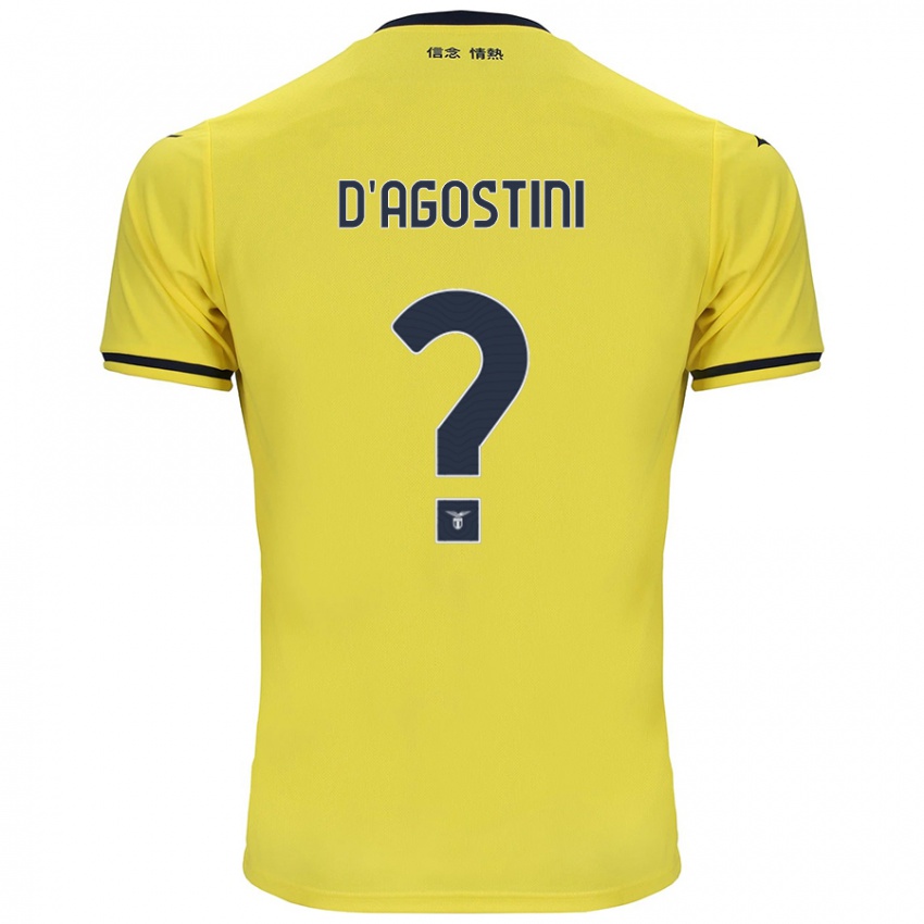 Kinder Stefano D'agostini #0 Gelb Auswärtstrikot Trikot 2024/25 T-Shirt Österreich