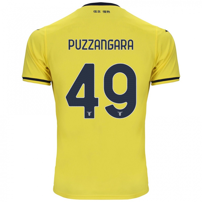 Kinder Angelo Antonio Puzzangara #49 Gelb Auswärtstrikot Trikot 2024/25 T-Shirt Österreich