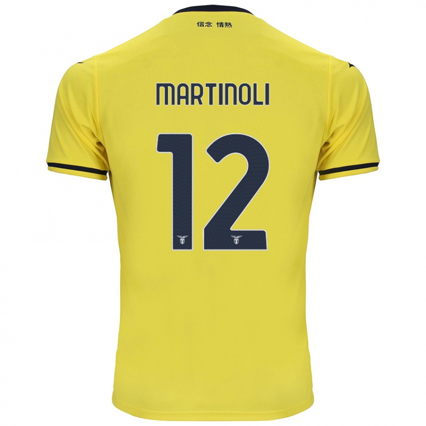 Kinder Elettra Martinoli #12 Gelb Auswärtstrikot Trikot 2024/25 T-Shirt Österreich