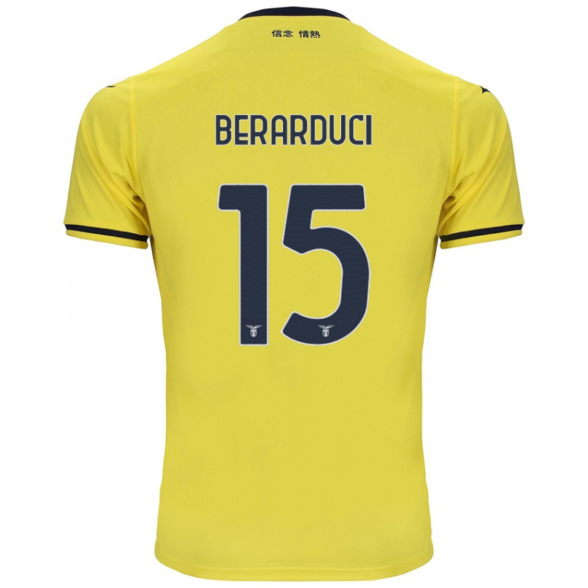 Kinder Martina Berarduci #15 Gelb Auswärtstrikot Trikot 2024/25 T-Shirt Österreich