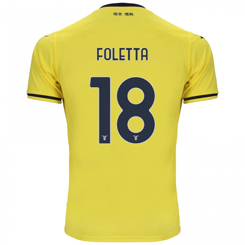 Kinder Isabella Foletta #18 Gelb Auswärtstrikot Trikot 2024/25 T-Shirt Österreich