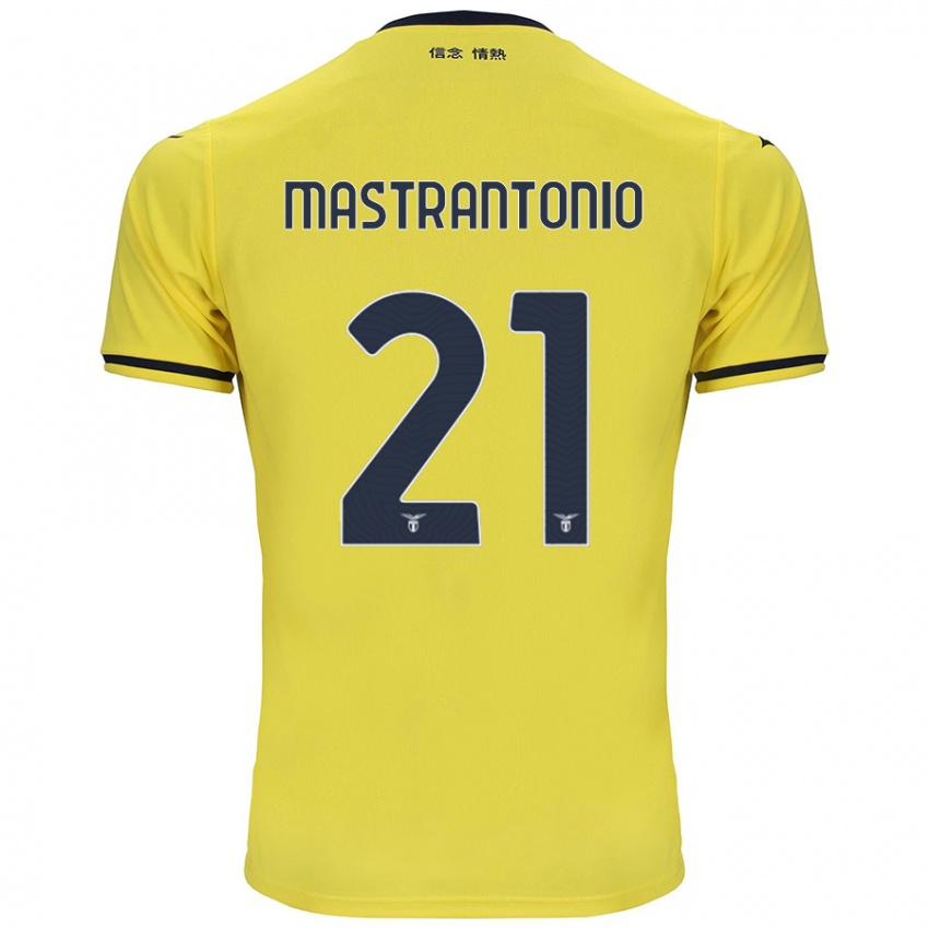 Kinder Ella Mastrantonio #21 Gelb Auswärtstrikot Trikot 2024/25 T-Shirt Österreich