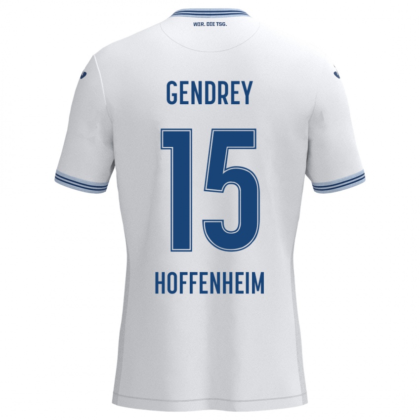 Kinder Valentin Gendrey #15 Weiß Schwarz Auswärtstrikot Trikot 2024/25 T-Shirt Österreich