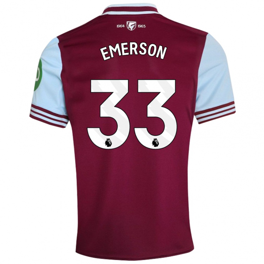 Herren Emerson Palmieri #33 Dunkelrot Heimtrikot Trikot 2024/25 T-Shirt Österreich