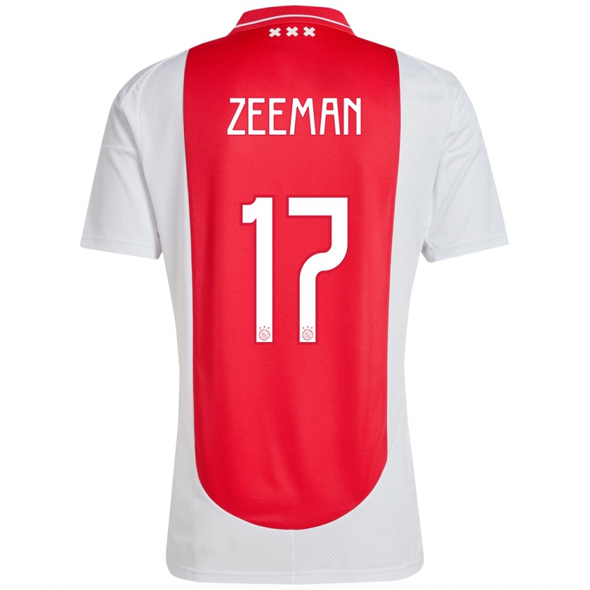 Herren Kelly Zeeman #17 Rot Weiß Heimtrikot Trikot 2024/25 T-Shirt Österreich