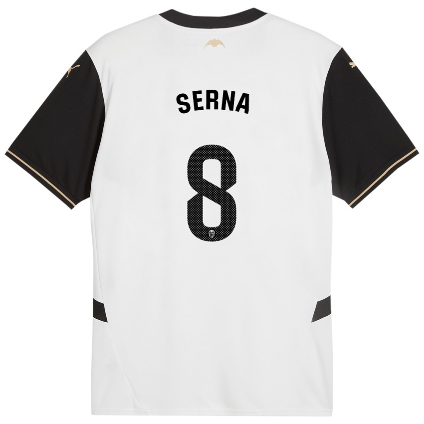 Herren Liced Serna #8 Weiß Schwarz Heimtrikot Trikot 2024/25 T-Shirt Österreich