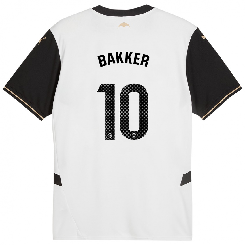 Herren Linda Bakker #10 Weiß Schwarz Heimtrikot Trikot 2024/25 T-Shirt Österreich