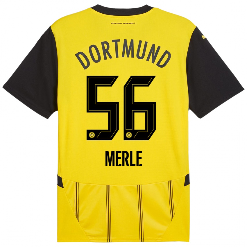 Herren Albers Merle #56 Gelb Schwarz Heimtrikot Trikot 2024/25 T-Shirt Österreich