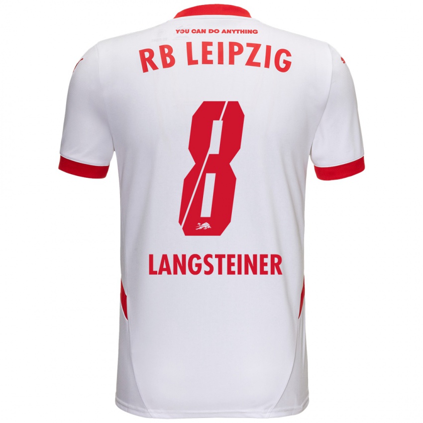 Herren Toni Langsteiner #8 Weiß Rot Heimtrikot Trikot 2024/25 T-Shirt Österreich