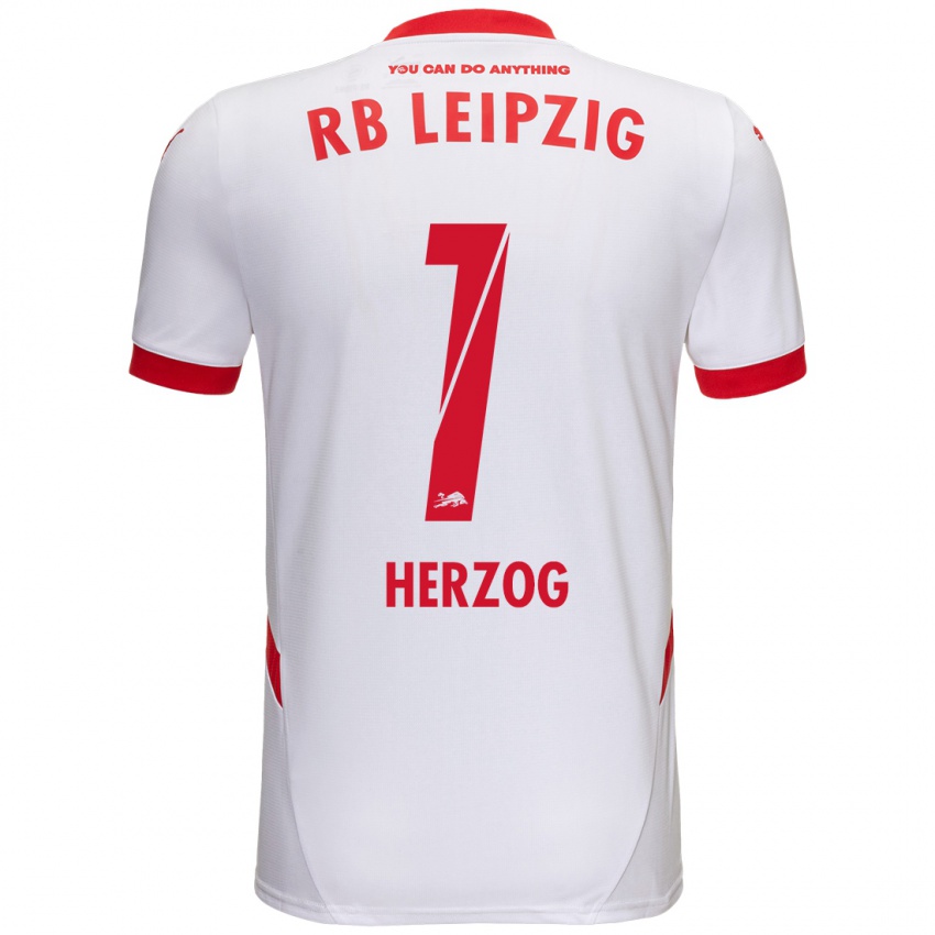 Herren Elvira Herzog #1 Weiß Rot Heimtrikot Trikot 2024/25 T-Shirt Österreich