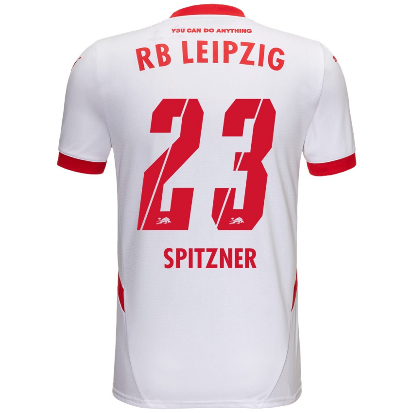 Herren Kyra Spitzner #23 Weiß Rot Heimtrikot Trikot 2024/25 T-Shirt Österreich