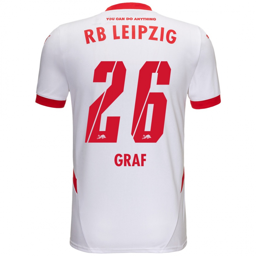 Herren Luca Maria Graf #26 Weiß Rot Heimtrikot Trikot 2024/25 T-Shirt Österreich