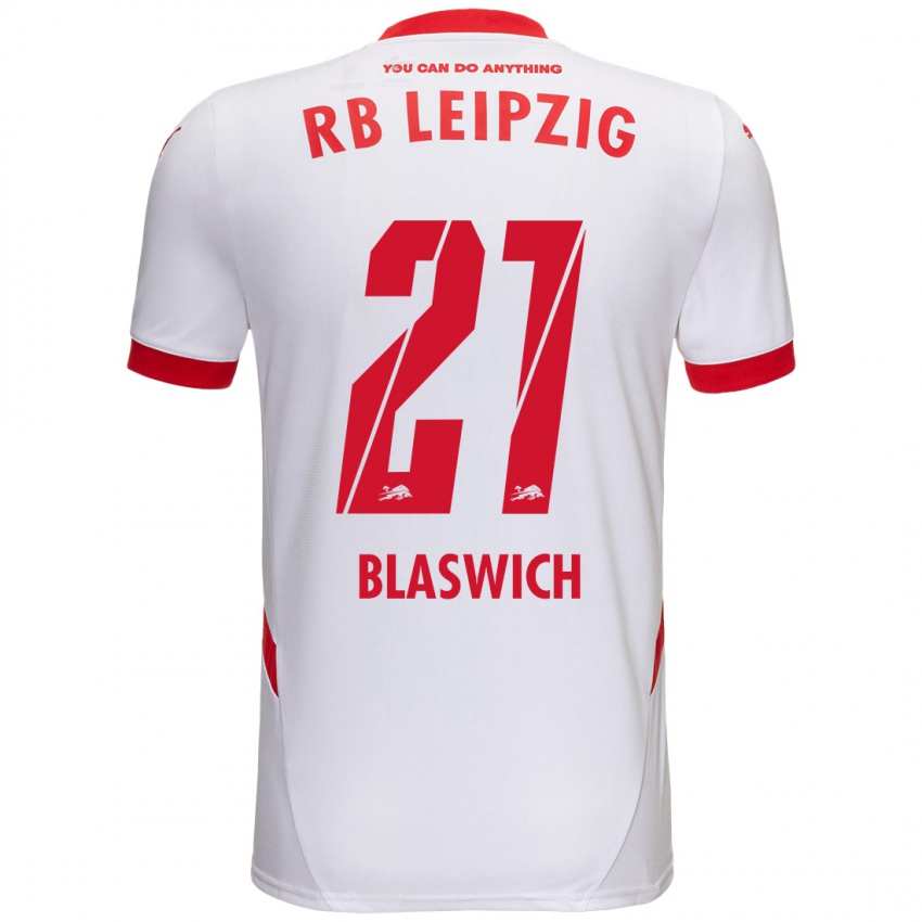 Herren Janis Blaswich #21 Weiß Rot Heimtrikot Trikot 2024/25 T-Shirt Österreich