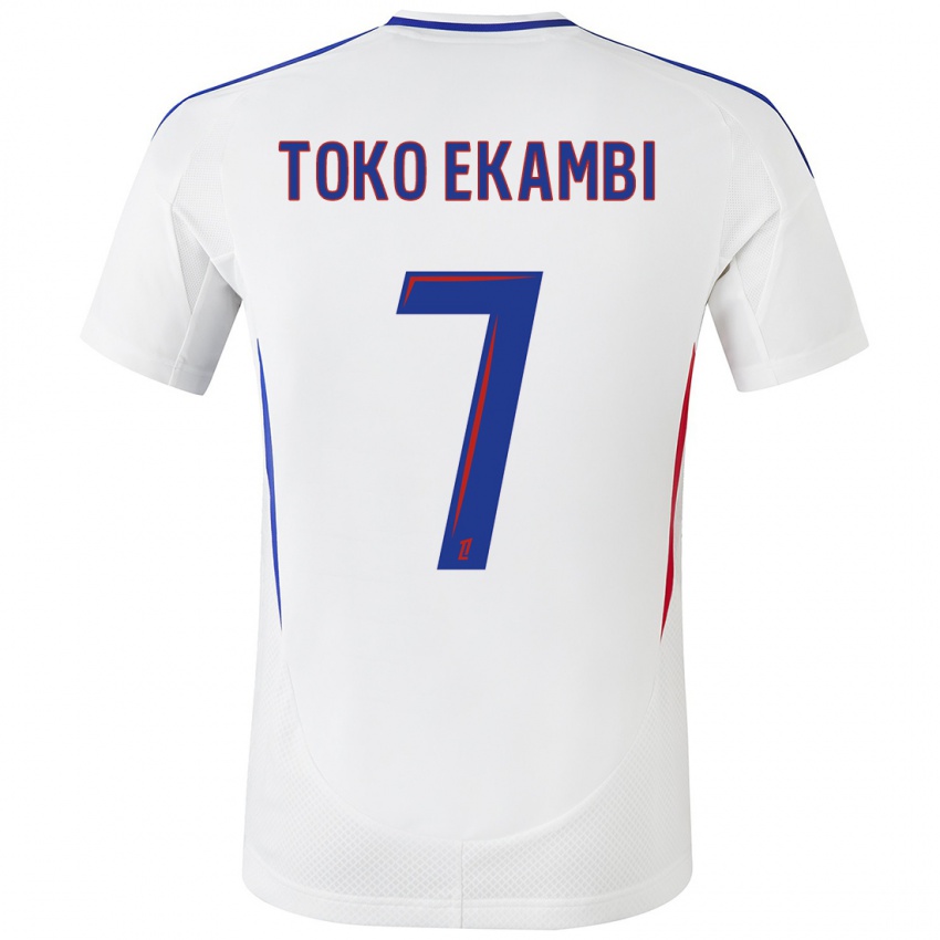 Herren Karl Toko Ekambi #7 Weiß Blau Heimtrikot Trikot 2024/25 T-Shirt Österreich