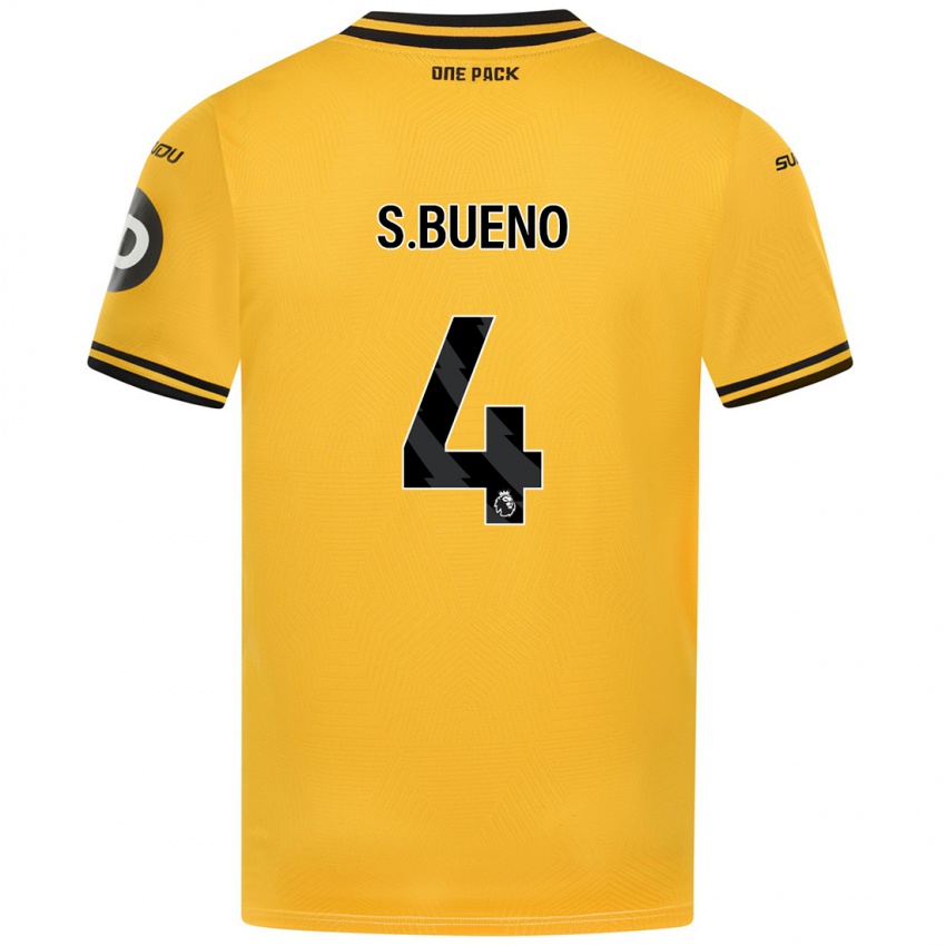 Herren Santiago Bueno #4 Gelb Heimtrikot Trikot 2024/25 T-Shirt Österreich