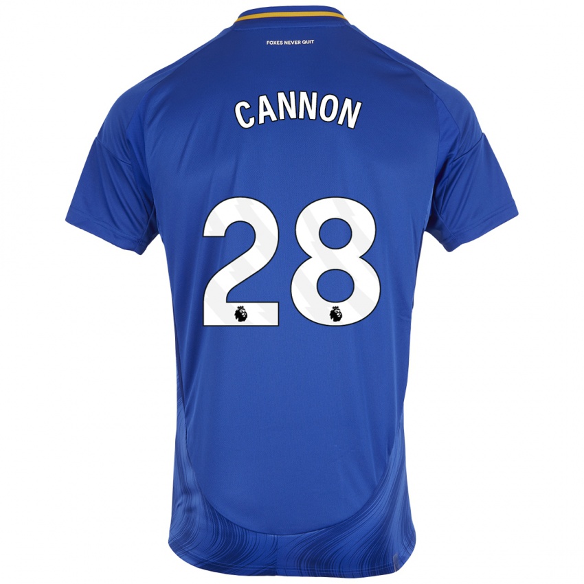 Herren Thomas Cannon #28 Blau Weiß Heimtrikot Trikot 2024/25 T-Shirt Österreich