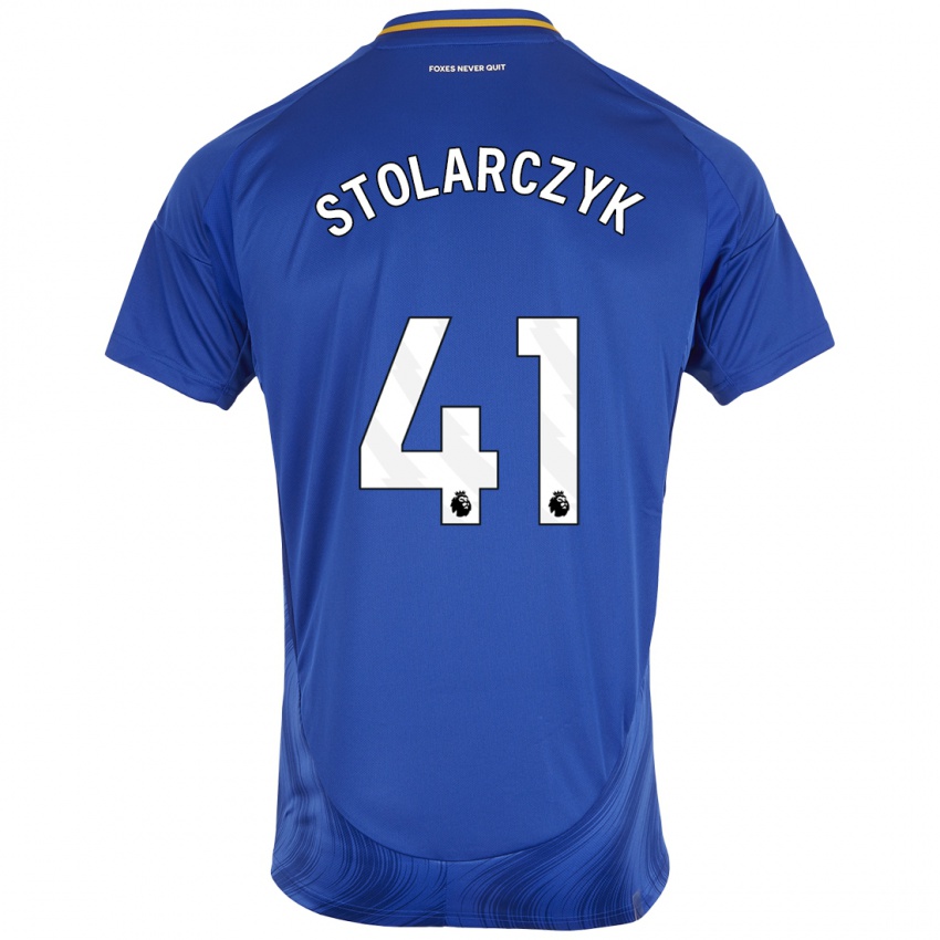 Herren Jakub Stolarczyk #41 Blau Weiß Heimtrikot Trikot 2024/25 T-Shirt Österreich