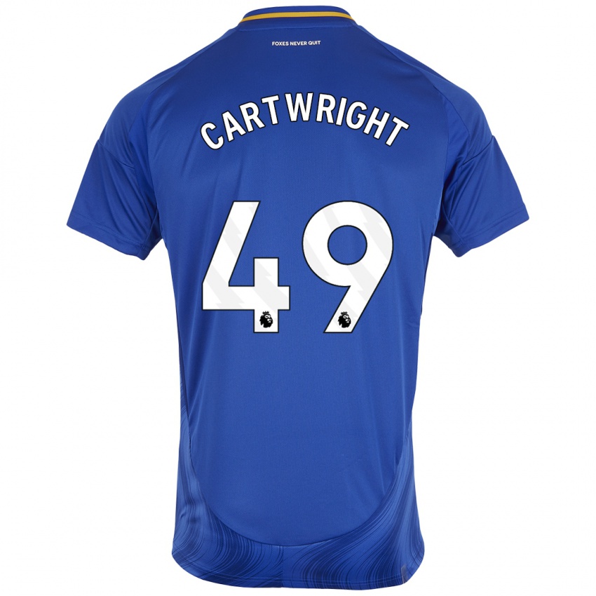 Herren Henry Cartwright #49 Blau Weiß Heimtrikot Trikot 2024/25 T-Shirt Österreich