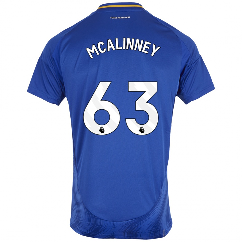 Herren Liam Mcalinney #63 Blau Weiß Heimtrikot Trikot 2024/25 T-Shirt Österreich