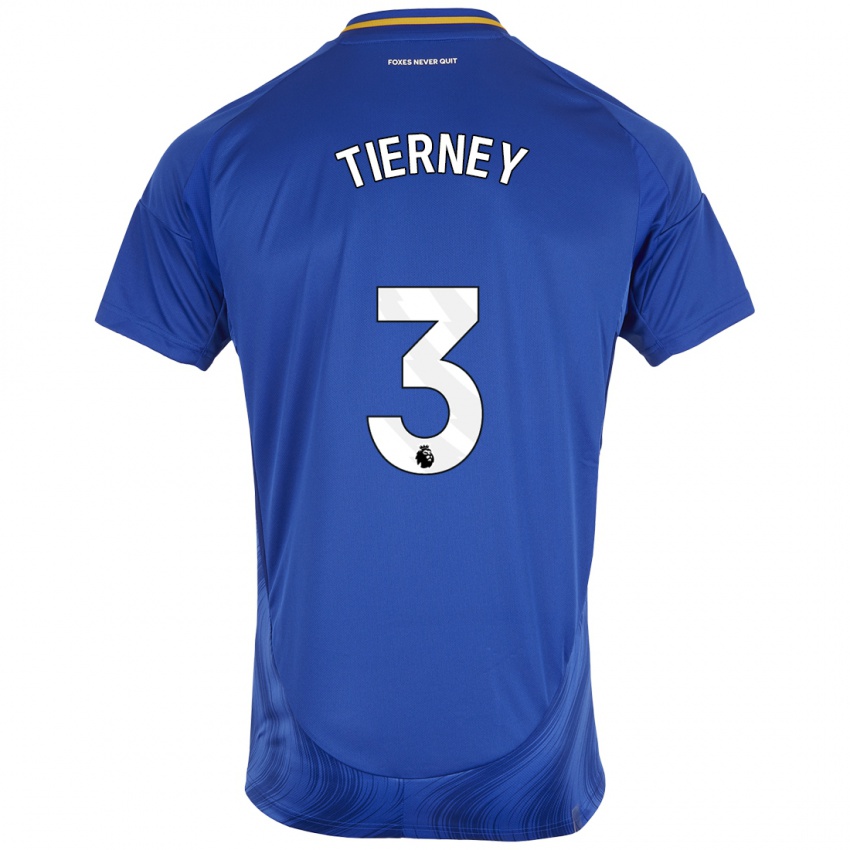 Herren Sam Tierney #3 Blau Weiß Heimtrikot Trikot 2024/25 T-Shirt Österreich