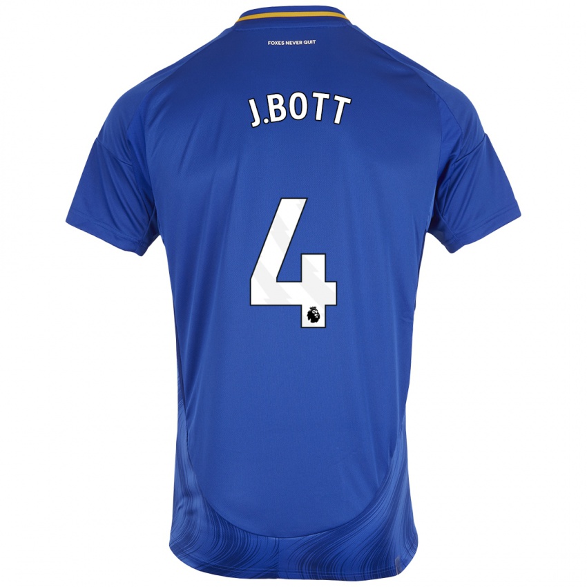 Herren C. J. Bott #4 Blau Weiß Heimtrikot Trikot 2024/25 T-Shirt Österreich