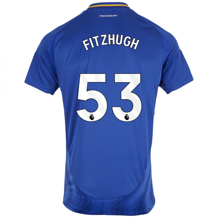 Herren Ethan Fitzhugh #53 Blau Weiß Heimtrikot Trikot 2024/25 T-Shirt Österreich