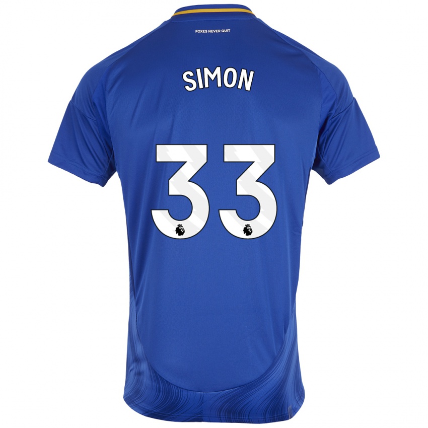 Herren Erin Simon #33 Blau Weiß Heimtrikot Trikot 2024/25 T-Shirt Österreich