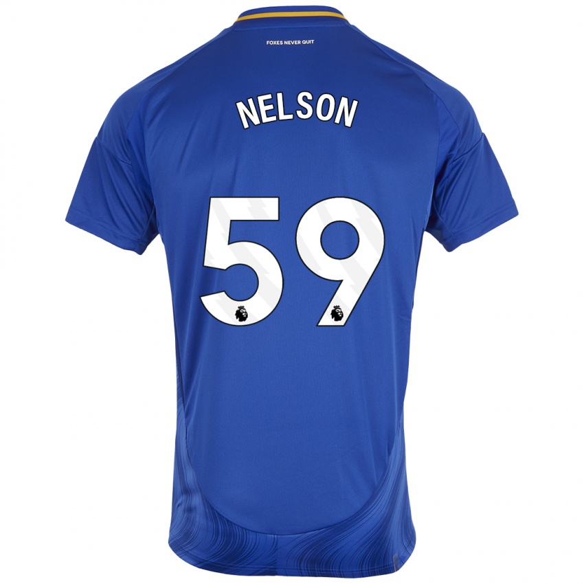 Herren Ronny Nelson #59 Blau Weiß Heimtrikot Trikot 2024/25 T-Shirt Österreich