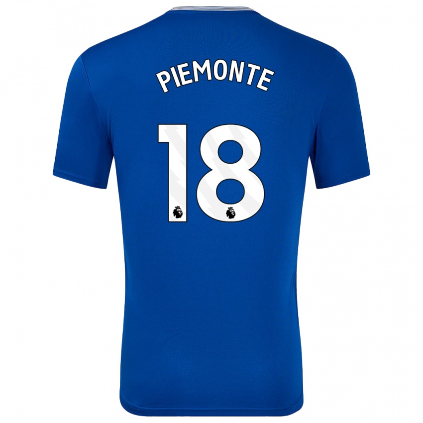 Herren Martina Piemonte #18 Blau Mit Heimtrikot Trikot 2024/25 T-Shirt Österreich