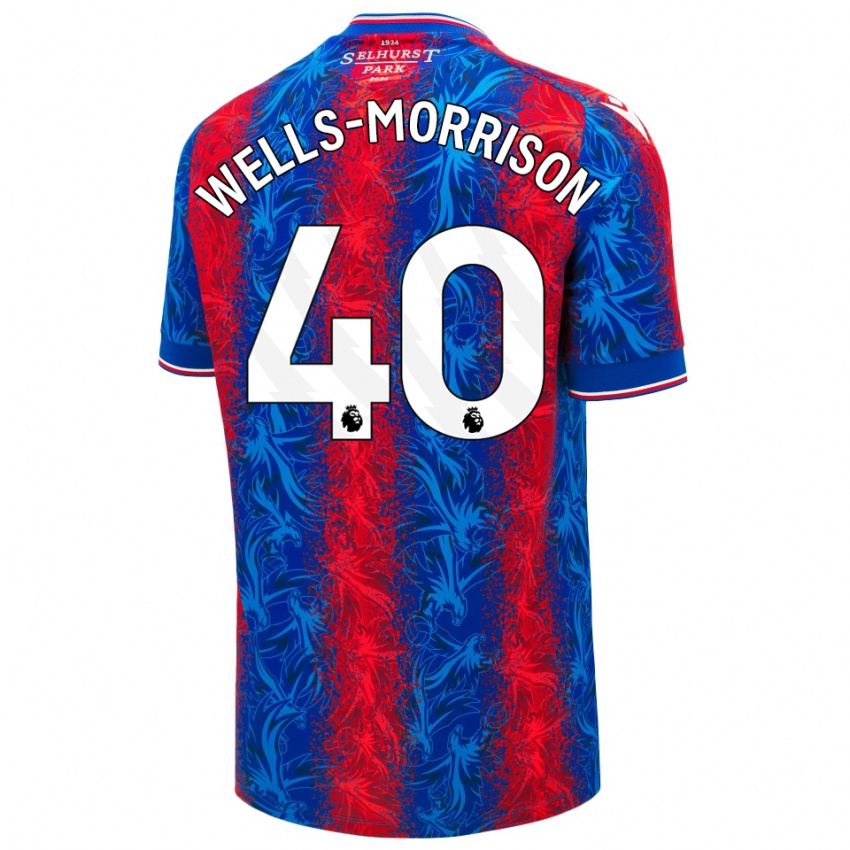 Herren Jack Wells-Morrison #40 Rot Blauen Streifen Heimtrikot Trikot 2024/25 T-Shirt Österreich