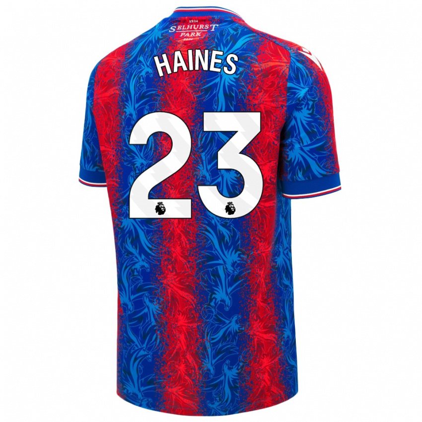 Herren Coral-Jade Haines #23 Rot Blauen Streifen Heimtrikot Trikot 2024/25 T-Shirt Österreich