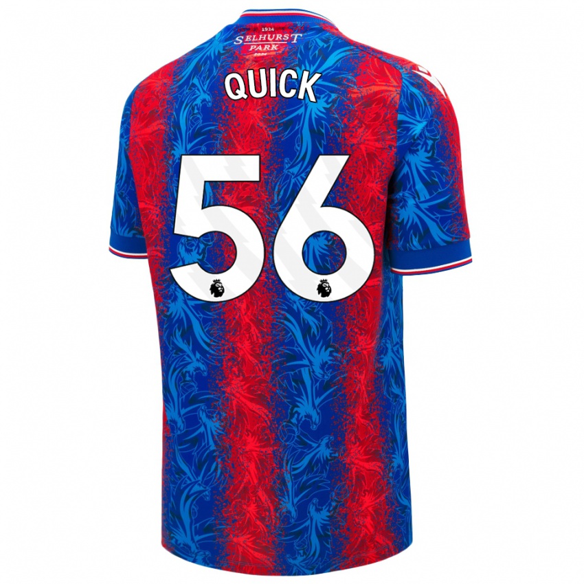 Herren Daniel Quick #56 Rot Blauen Streifen Heimtrikot Trikot 2024/25 T-Shirt Österreich